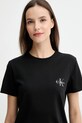 Βαμβακερό μπλουζάκι Calvin Klein Jeans μαύρο LV047C905G