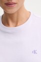 Calvin Klein Jeans t-shirt basic damski bawełniany LV047B224G fioletowy