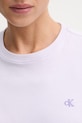 Calvin Klein Jeans t-shirt basic damski bawełniany LV047B224G fioletowy