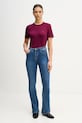Pamučna majica Calvin Klein Jeans LV047B224G bordo AW25