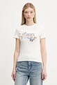 Tommy Jeans t-shirt bawełniany beżowy DW0DW21340