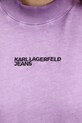 Βαμβακερό μπλουζάκι Karl Lagerfeld Jeans A3W17052 μωβ