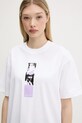 Бавовняна футболка Karl Lagerfeld Jeans білий A3W17053