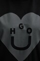 Βαμβακερό μπλουζάκι Hugo Blue 50545053 μαύρο