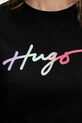 Bavlněné tričko HUGO 50533059 černá