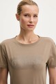 Guess t-shirt bawełniany INGRID beżowy V5YI08.J1314