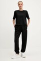 Βαμβακερό μπλουζάκι Guess PEONY V5YI10.I3Z14 μαύρο AW25