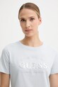 Guess t-shirt bawełniany NINA niebieski V5YI12.J1314