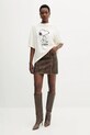 Iceberg t-shirt bawełniany F5B2.6325 beżowy AW25