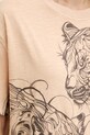 Guess t-shirt bawełniany W5YI09.K6XN4 beżowy