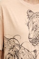 Guess t-shirt bawełniany W5YI09.K6XN4 beżowy