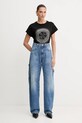 Guess tricou din bumbac 4G W5YI14.I3Z14 negru AW25