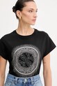 Guess tricou din bumbac 4G negru W5YI14.I3Z14
