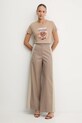 Bavlnené tričko Guess W5YI32.K9RM1 hnedá AW25