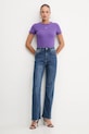 Βαμβακερό μπλουζάκι Pinko 100355.A2RD μωβ AW25