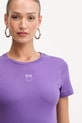 Pinko t-shirt bawełniany fioletowy 100355.A2RD