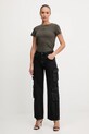 Хлопковая футболка Pinko 100355.A2RD зелёный AW25