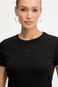 Pinko tricou din bumbac negru 100355.A2RD