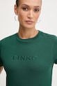Pinko tricou din bumbac verde 101752.A2RD