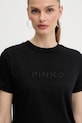 Βαμβακερό μπλουζάκι Pinko μαύρο 101752.A2RD