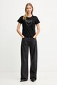 Pinko t-shirt bawełniany 100535.A2RN czarny AW25