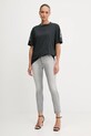 Βαμβακερό μπλουζάκι Pinko 105755.A2V0 γκρί AW25