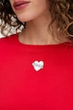 Памучна тениска Pinko 105665.A2IB червен