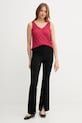 United Colors of Benetton top z wełną 109PDH01F różowy AW25
