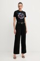 Versace Jeans Couture t-shirt bawełniany 79HAHP01.CJ01P czarny AW25