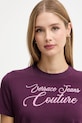 Versace Jeans Couture t-shirt bordowy 79HAHT05.CJ03T
