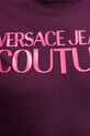 Bavlnené tričko Versace Jeans Couture 79HAHE05.CJ00E fialová