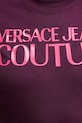 Bavlnené tričko Versace Jeans Couture 79HAHE05.CJ00E fialová
