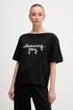United Colors of Benetton t-shirt bawełniany aplikacja czarny 35P5D10AV