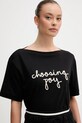 United Colors of Benetton t-shirt bawełniany czarny 35P5D10AV