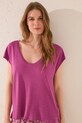 women'secret t-shirt relaxed fioletowy 3279719