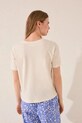 women'secret t-shirt bawełniany 3279711 beżowy