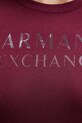 Armani Exchange t-shirt bawełniany XW001357.AF10356 bordowy