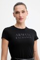 Хлопковая футболка Armani Exchange чёрный XW001357.AF10356