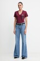 Хлопковая футболка Armani Exchange XW001358.AF10356 бордо AW25
