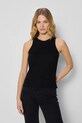 Bizuu top din bumbac ALEXIN uni negru ALEXIN.CZARNY.SS25