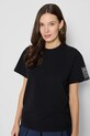 Bizuu tricou din bumbac TISHAM TISHAM.CZARNY.SS25 negru AW25