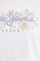 Pepe Jeans pamut póló PL506120 fehér