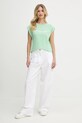 Pepe Jeans tricou din bumbac PL506121 verde AW25