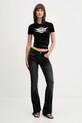 Diesel t-shirt T-ELE-LONG-P2 A14231.0WFBM czarny AW25