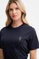 Bally t-shirt bawełniany granatowy WJE085