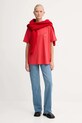 Bally t-shirt bawełniany WJE07E czerwony AW25
