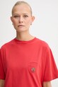 Bally t-shirt bawełniany czerwony WJE07E