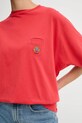Bally t-shirt bawełniany WJE07E czerwony