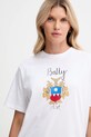 Bally t-shirt bawełniany biały WJE087