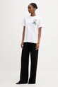 Bavlněné tričko MSGM 3941MDM110SE.257590 bílá AW25